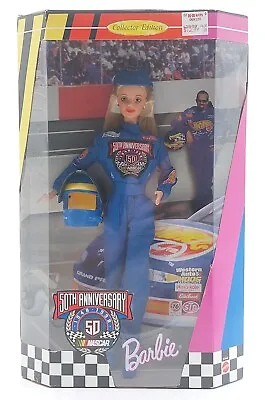 Buy 1998 50th Anniversary NASCAR Barbie Doll / Collector Edt. / Mattel 20442, NrfB • 31.16£