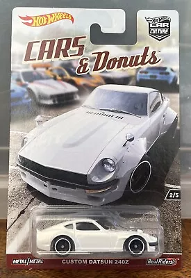 Buy Hot Wheels Custom Datsun 240Z White Cars & Donuts Premium Die-cast • 20£