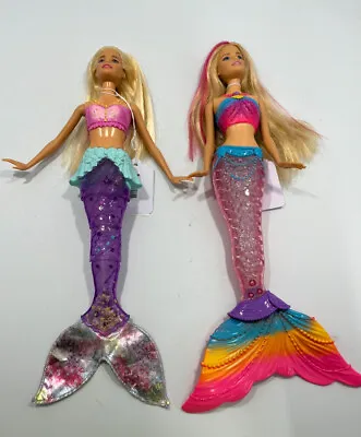 Buy Mattel Barbie Mermaid And Barbie Rainbow Lights Mermaid Doll Pair • 25£