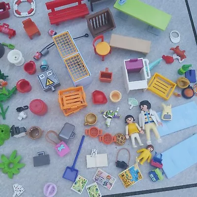 Buy Playmobil  Job Lot Bundle 100 + Piecesincluding Foliage,bookshelf, Benches.  • 0.99£