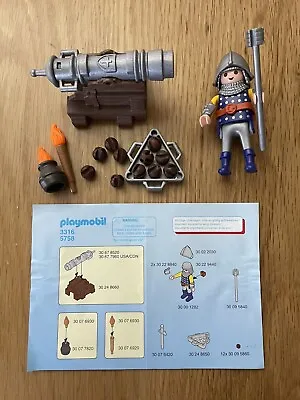 Buy Playmobil 3316 Working Cannon With Knight  • 4.50£