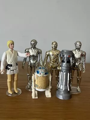 Buy Vintage Star Wars Figure Luke Farmboy Off To Sell His Droids Lot R2 C3 DSD 1980 • 0.99£