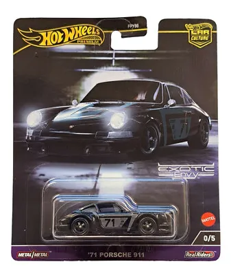 Buy Hot Wheels Exotic Envy '71 Porsche 911 Black 0/5 Chase Car Hkc81 • 21£
