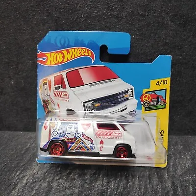 Buy Hot Wheels Treasure Hunt 2021 Custom 77 Dodge Van 4/10 Mattel Original Packaging Silver Flame • 10.29£