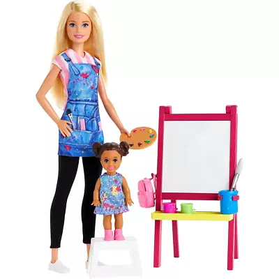 Buy Barbie Art Teacher Doll Student Eazel Kids Childrens New Toy Mattel • 21.49£