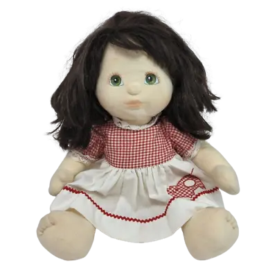 Buy Vintage 1985 Mattel My Child Doll Baby Girl Green Eyes Brown Long Hair Plush Toy • 135.93£