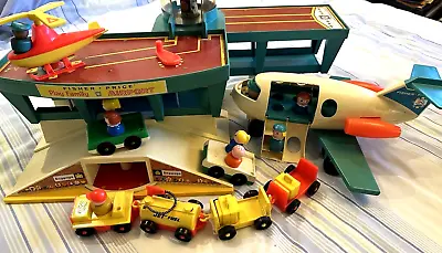 Buy Vintage Fisher Price Play Family Airport And Plane 1970s  People &vehicles Inc! • 67.99£