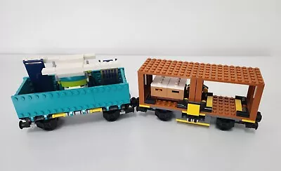 Buy LEGO Train 60336 X2 Cargo Truck  Trailer Perfect Condition 60337 60198 7939 7938 • 26.99£