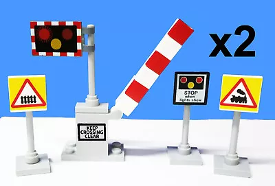 Buy LEGO Pieces Train  Level Crossing Signs And Barrier Two As Shown • 10.49£
