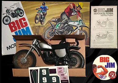 Buy Big Jim Mattel  Moto Honda Elsinore  No.7373 1976 Custombox Complete • 124.32£