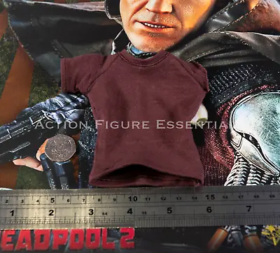 Buy Hot Toys Cable MMS583 1/6 Scale Burgundy T Shirt Weathered Ripped Arm Deadpool 2 • 18.95£