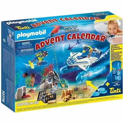 Buy Playmobil 70776 Bath Time Police Advent Calendar Colour Changing Water Clearance • 18.95£