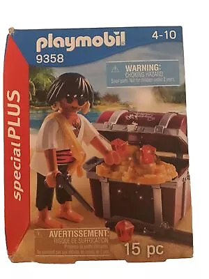 Buy Playmobil 9358 Special Plus Pirate With Treasure Chest, Multicolor • 5£