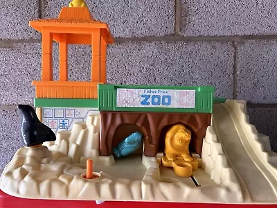 Buy 1984 Vintage Classic Children Toy Fisher Price Zoo With Animals And Figures Tram • 10£