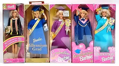 Buy 5x NrfB Mattel Graduation Barbie Doll Class Of 1996 + 1997 + 1998 + 2000 + 2004 • 112.91£