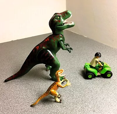 Buy Playmobil Dinosaurs T-Rex Attack With Raptor & Quad With Pull Back Motor 71183 • 9.99£