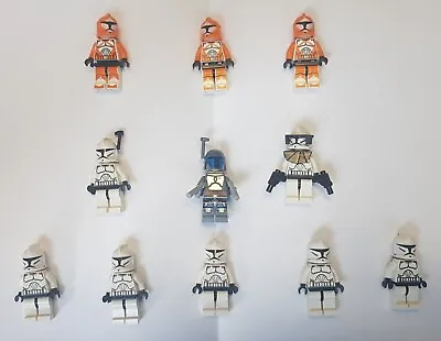 Buy Genuine Lego Star Wars Minifigures 10 Rare Clone Troopers + Jango Fett Sw0468 • 99.99£