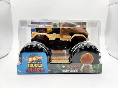 Buy Hot Wheels Monster Trucks Oversized 1:24 T Rex Jurassic World  • 14.99£