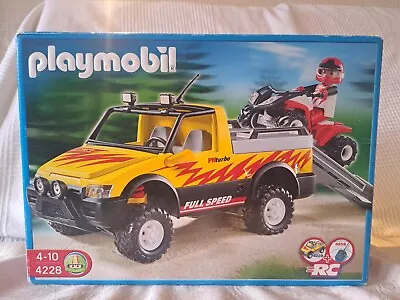 Buy Playmobil 4228 - Turbospeed Pickup Truck With Pull Back Quad. Boxed. • 3.50£