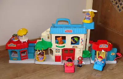 Buy Vintage Fisher Price Little People Main Street Playset With People & Vehicles • 15£