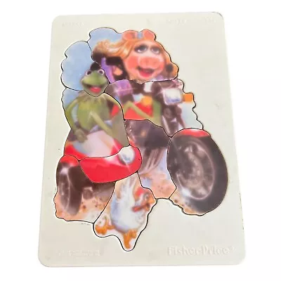 Buy Fisher-Price Puzzle Miss Piggy Kermit Motorcycle Vintage 1981 Muppets #546 USA • 36.18£