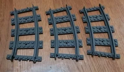 Buy LEGO Curved Train Track 3x Pieces As Pictured Pre Owned #FREE UK DELIVERY # • 4.99£