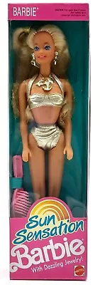 Buy 1991 Sun Sensation Swimwear Barbie Doll / Dazzling Jewelry / Mattel 1390, NrfB • 92.08£