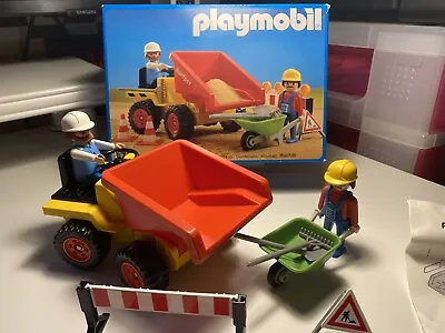 Buy Vintage 1988 Geobra Playmobil 3756 Construction Yellow Dumper Truck Complete • 19.95£