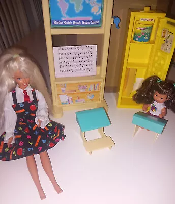 Buy Barbie Teacher Set With Kids And Accessories From 1995 • 30.79£