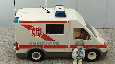 Buy Playmobil 2014 City Ambulance With Flashing Blue Lights...needs New Batteries • 8.44£