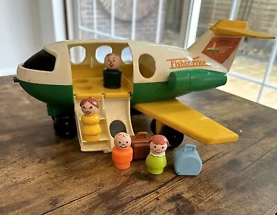 Buy Vintage 1981-85 Fisher-Price W 4 Little People Jet Airplane • 14.95£