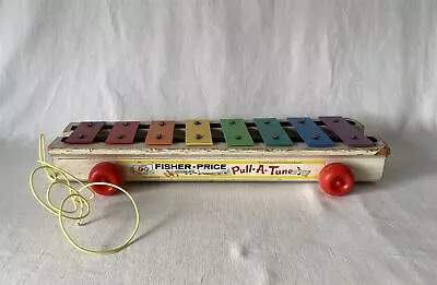 Buy Vintage Working 1964 Fisher Price Pull A Tune Toy Xylophone #870 Wooden Base • 12.95£