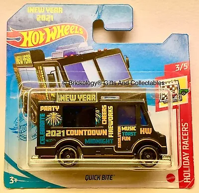 Buy Hot Wheels New Year 2021 Party Van Black Quick Bite Short Card By Mattel  • 10£