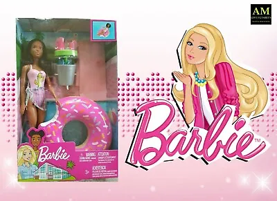 Buy Barbie Aa - Pool Party Beach Swimming Pool Swim Tires Donut - Mattel 2019 Nrfb • 34.51£