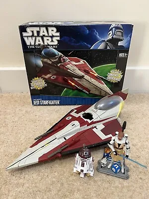 Buy Star Wars Clone Wars: Obi-Wan's Jedi Starfighter. USED. R4-P17 Droid And Figure • 50£