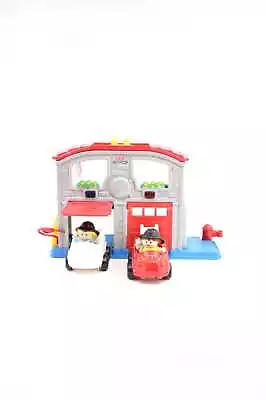 Buy Fisher Price Little People Discovery Village Fire Station With 2 Machines E Lost • 18.15£