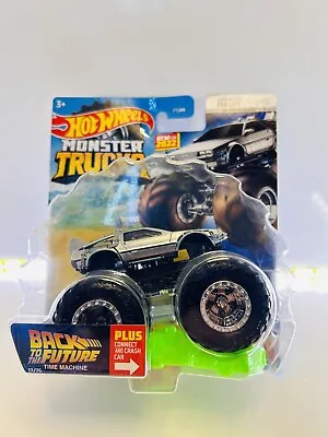 Buy Hot Wheels Monster Trucks Back To The Future Time Machine Delorean 1:64 New • 19.94£