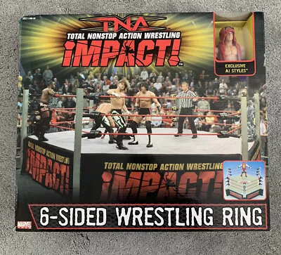 Buy TNA IMPACT Six Sided RING With AJ STYLES Figure  BNIB Marvel Toys Mattel WWE Wwf • 299.99£