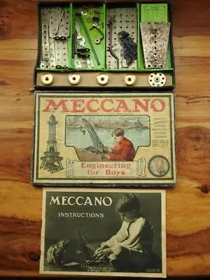 Buy ANTIQUE MECCANO BOXED INTERWAR YEARS SET No.190 SIZE O C1919-1920 • 24.99£