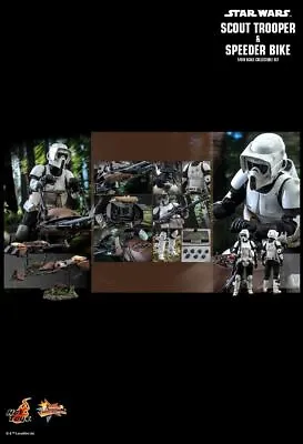 Buy Hot Toys Mms612 Star Wars: Return Of The Jedi Scout Trooper And Speeder Bike 1/6 • 549.76£