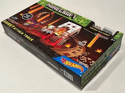 Buy New Hot Wheels Minecraft Ghast Attack Race Car Track Set 2016 Retired • 85.05£