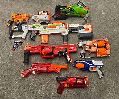 Buy Nerf Gun Bundle X9 Including Nerf Modulus W/ Attachments (pre-owned) • 24.99£