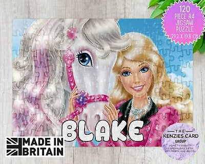 Buy Personalised Barbie Fashion  120 Pcs Jigsaw Puzzle Jigsaw A4 Size Add Name V3 • 6.75£