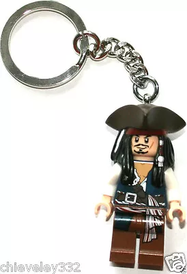 Buy LEGO Captain Jack Sparrow Pirates Of The Caribbean Minifigure Key Chain/Ring NEW • 12.95£