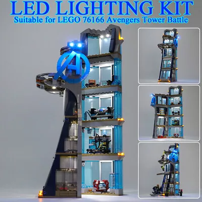 Buy LED Light Kit For Avengers Tower Battle - Compatible With LEGO 76166 Set • 29.99£