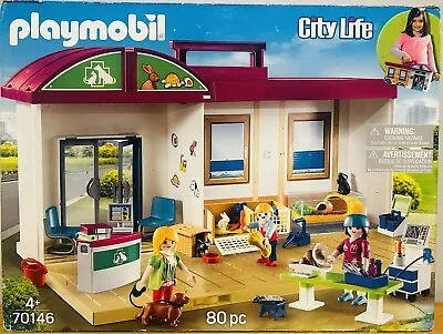 Buy Playmobil 70146 City Life Vet Clinic Take-Along Playset, Complete. Fab Condition • 22£