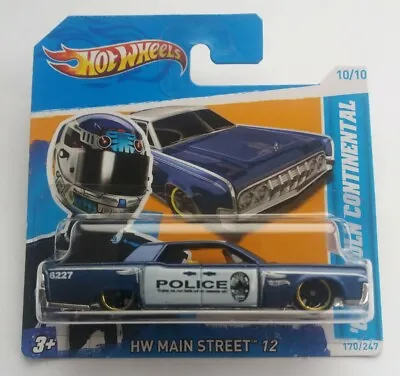Buy Hot Wheels '64 Lincoln Continental Police Car HW Main Street 12 Blue • 10.95£