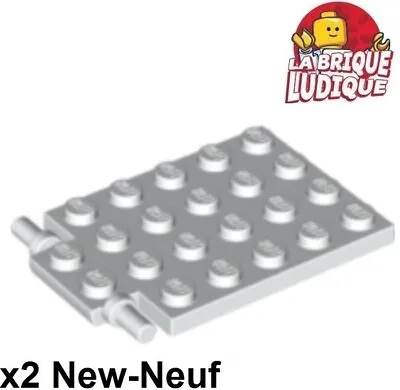 Buy Lego 2x Flat Modified 4x6 Trap Flap / Hatch Door Hinge White/White 92099 New • 1.44£
