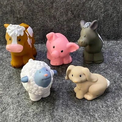 Buy Lot 5x Fisher Price Little People Farm Barn Cow Pig Nativity Donkey Sheep Toys • 10.25£