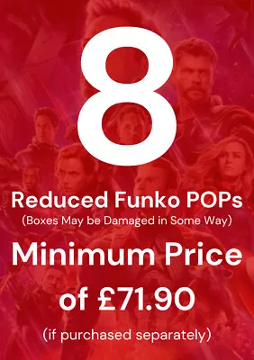 Buy Funko POP Mystery Box - 8 Damaged Box Marvel Funko POP With Protector • 44.99£